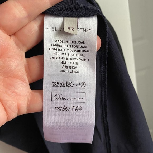 Stella McCartney Navy/Black Star Fringe Tee Shirt, size 42 (fits like a size 4) - Picture 7 of 10